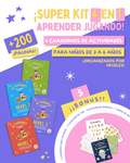 Super Kit Imprimible Preescolar (3 a 6 Años) | 4 Cuadernos Progresivos "Aprender Jugando" + 5 Bonus de Regalo (+200 Páginas)
