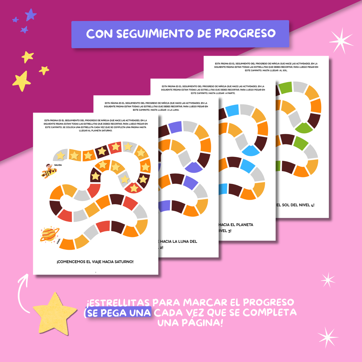 Super Kit Imprimible Preescolar (3 a 6 Años) | 4 Cuadernos Progresivos "Aprender Jugando" + 5 Bonus de Regalo (+200 Páginas)