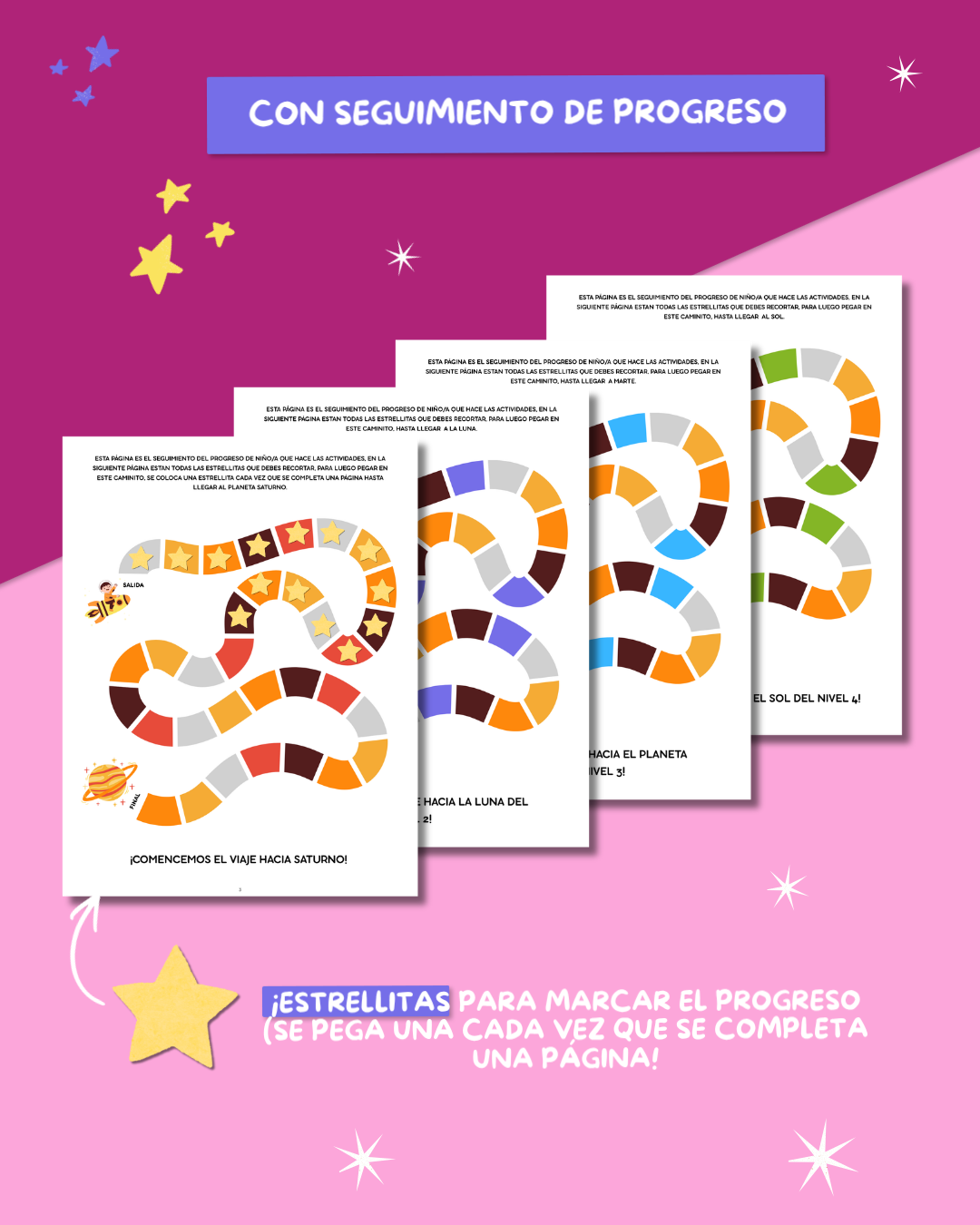 Super Kit Imprimible Preescolar (3 a 6 Años) | 4 Cuadernos Progresivos "Aprender Jugando" + 5 Bonus de Regalo (+200 Páginas)